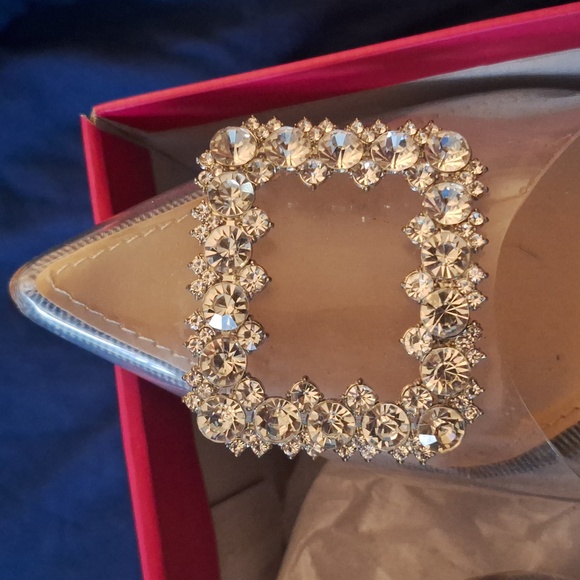 Shoedazzle Sael clear kitten heel pumps - Picture 5 of 6